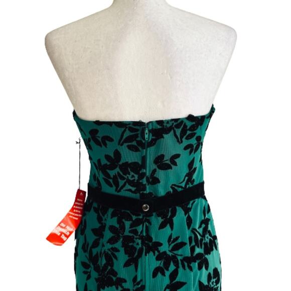 City Triangles Green Black Strapless Mermaid Formal Gown Dress Size 9 Junior NEW - Picture 6 of 14